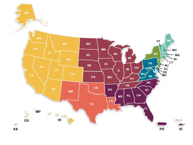 Map of the United States